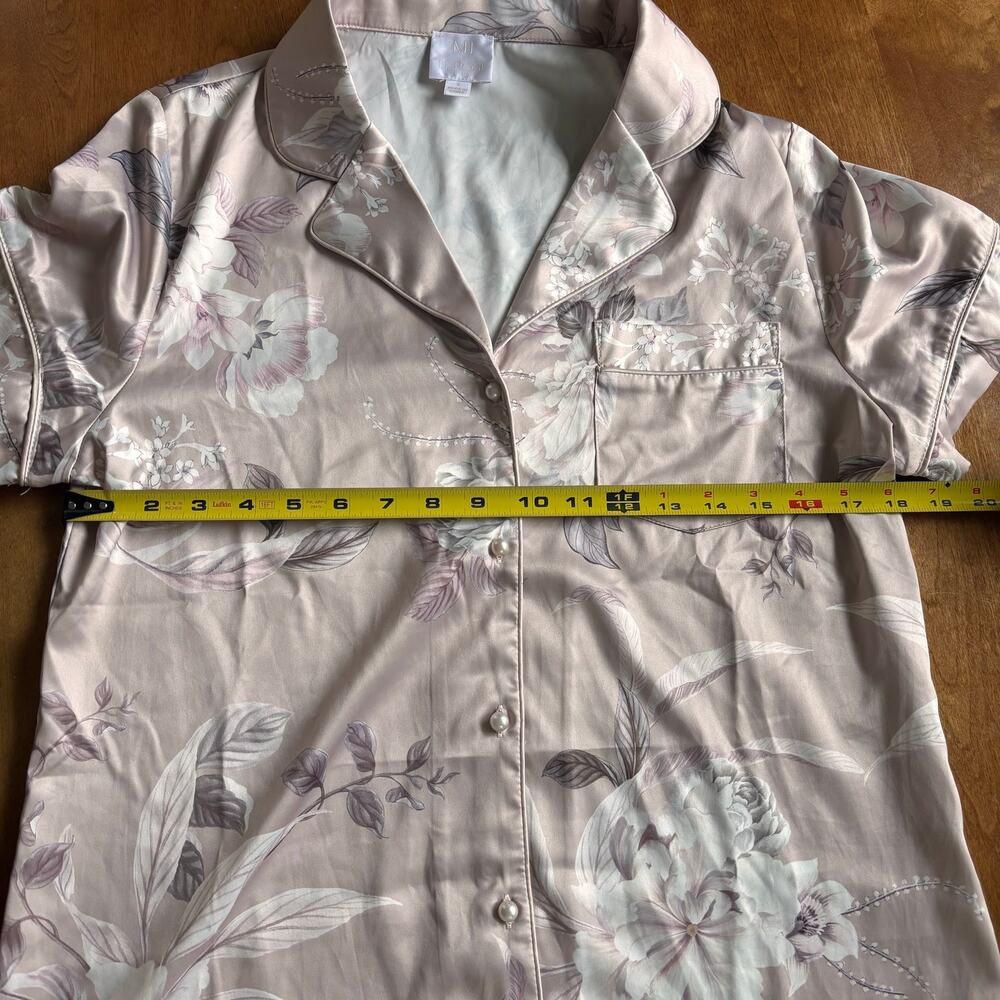 MJ x Le Rose “Sasha Parisian Fleur” Satin Sleep Set Bridal Boutique size Small - Picture 10 of 11